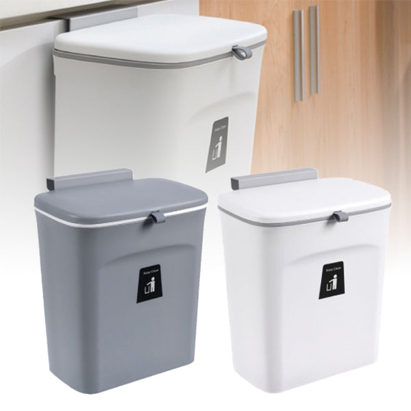 Hanging Kitchen Trash Can with Sliding Lid