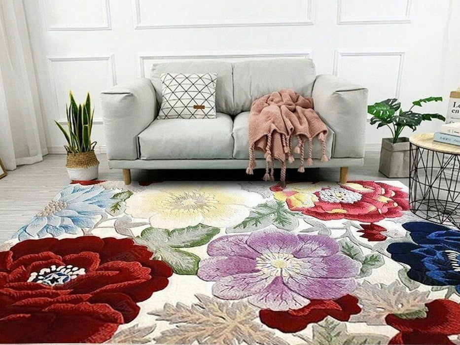 Flower Pattern Floor Mat