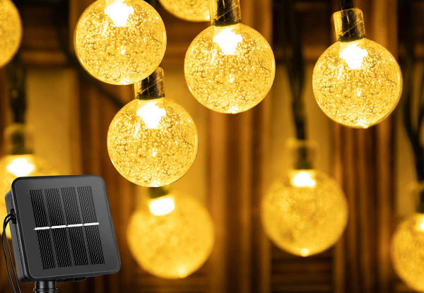 Outdoor LED Solar Globe String Lights