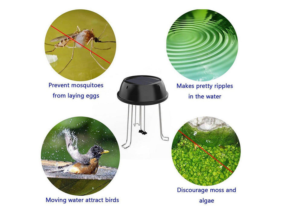 Solar Water Agitator Bird Bath