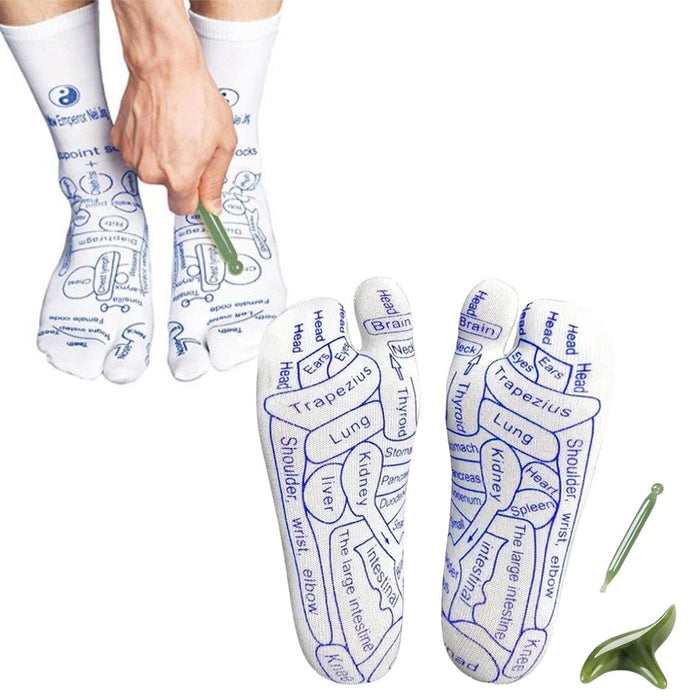 Reflexology Socks with Trigger Point Massage Tools