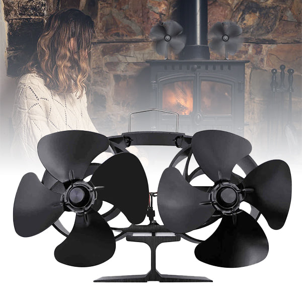 Twin Heat Distribution Stove Fan