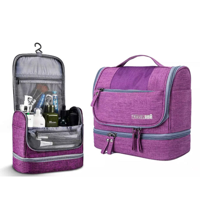 Dual-Layered Cosmetic & Toiletry Bag