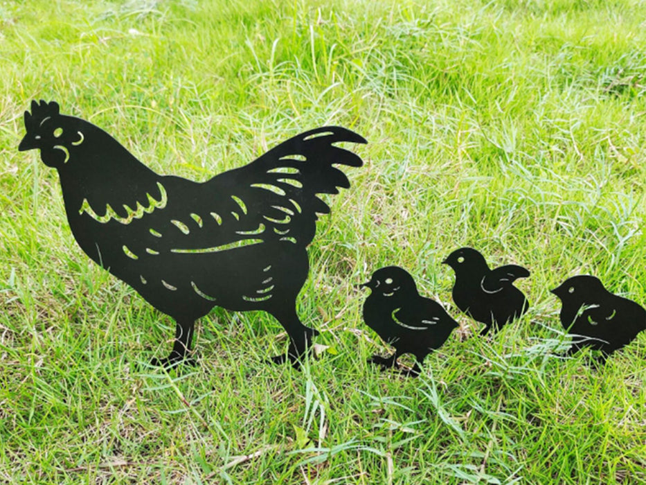 Garden Decorative Silhouette Stakes - Set of 4