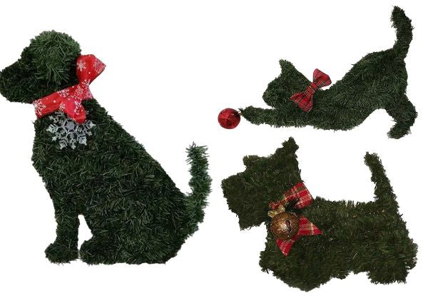 Pet Shaped Artificial Christmas Wreath