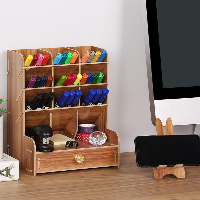 Wooden Desk Organiser