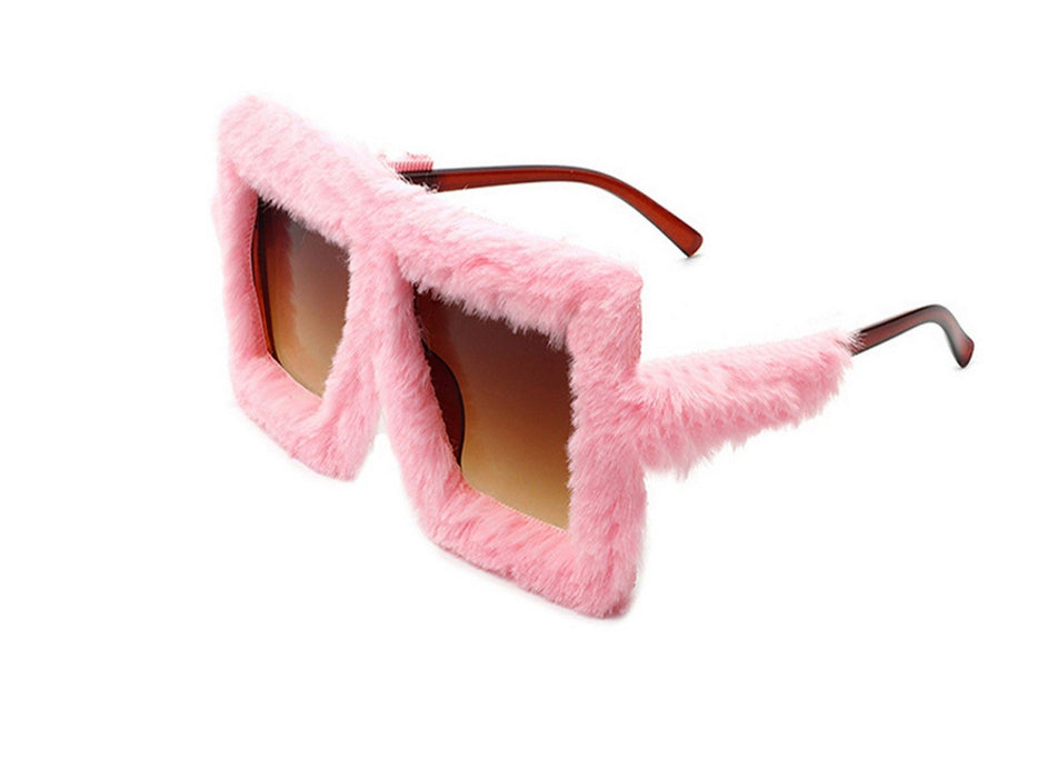 Y2K Plush Fuzzy Glasses