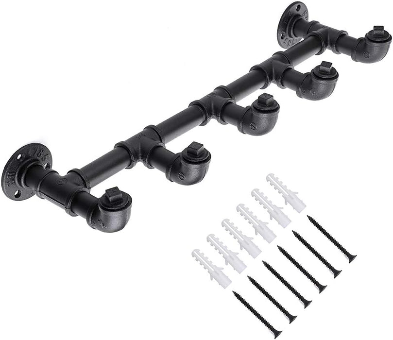 Industrial Pipe Coat Towel Rack with 5 Hooks