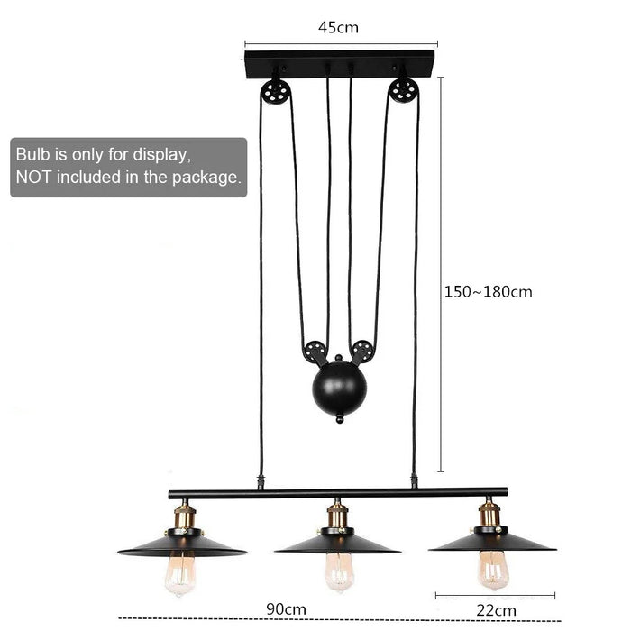 3 Head Pendant Light Pulley