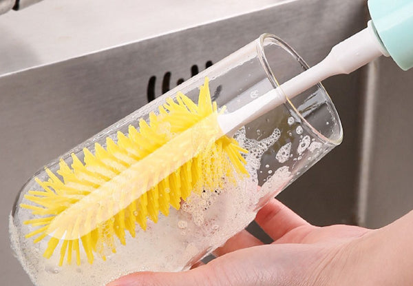 Electric Bottle Cleaning Brush Set