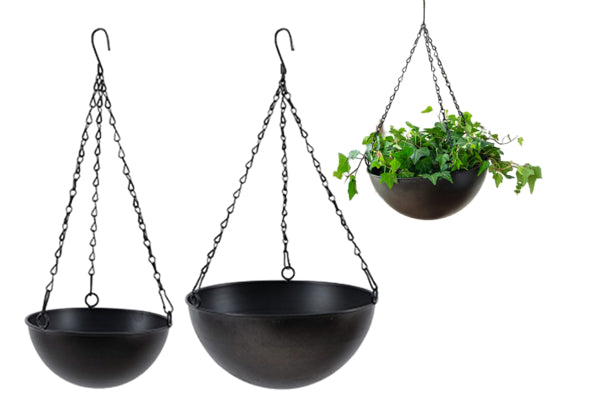 Iron Hanging Flower Pots - 2 Set