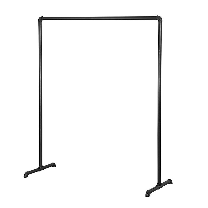 Industrial Freestanding Pipe Clothing Rack 180cm Black