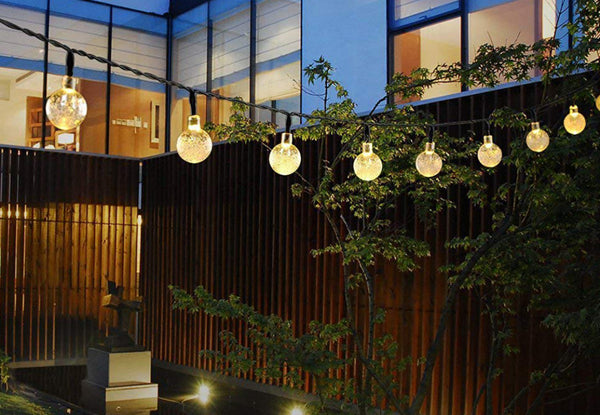 Outdoor LED Solar Globe String Lights