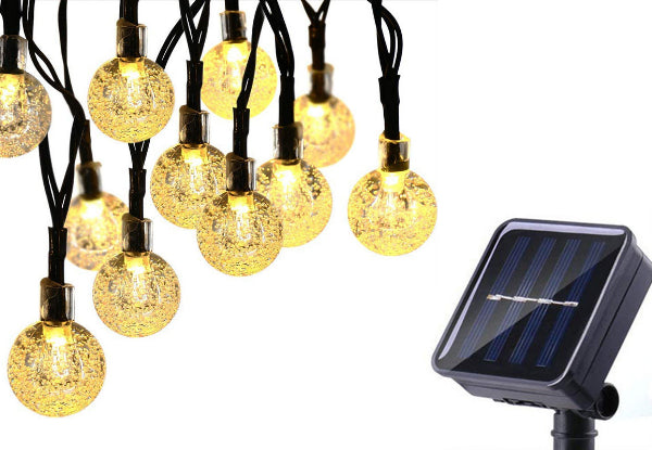 Outdoor LED Solar Globe String Lights