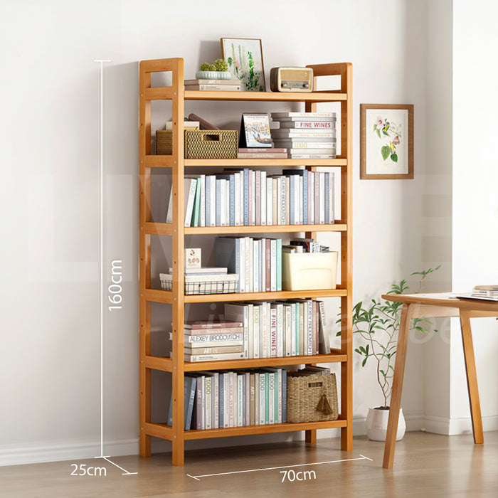 Bamboo Bookshelf Storage Rack