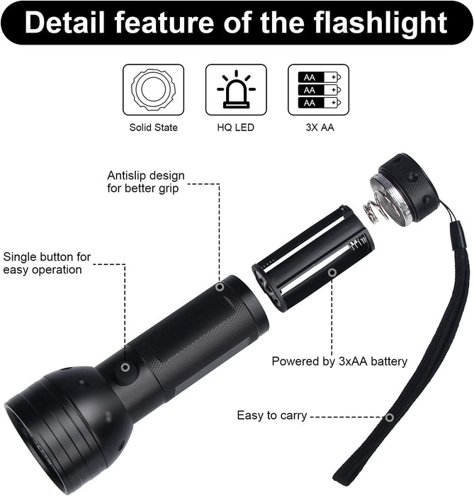 UV Flashlight for Pet Urine and Stains Inspection