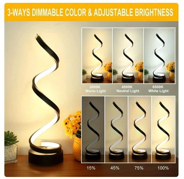 Spiral LED Table Lamps