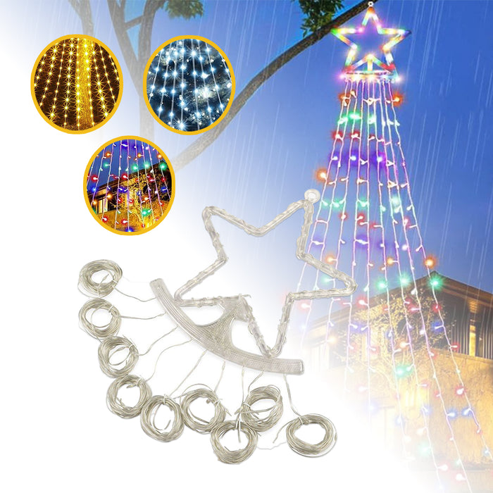 Christmas Solar Topper Star String Light