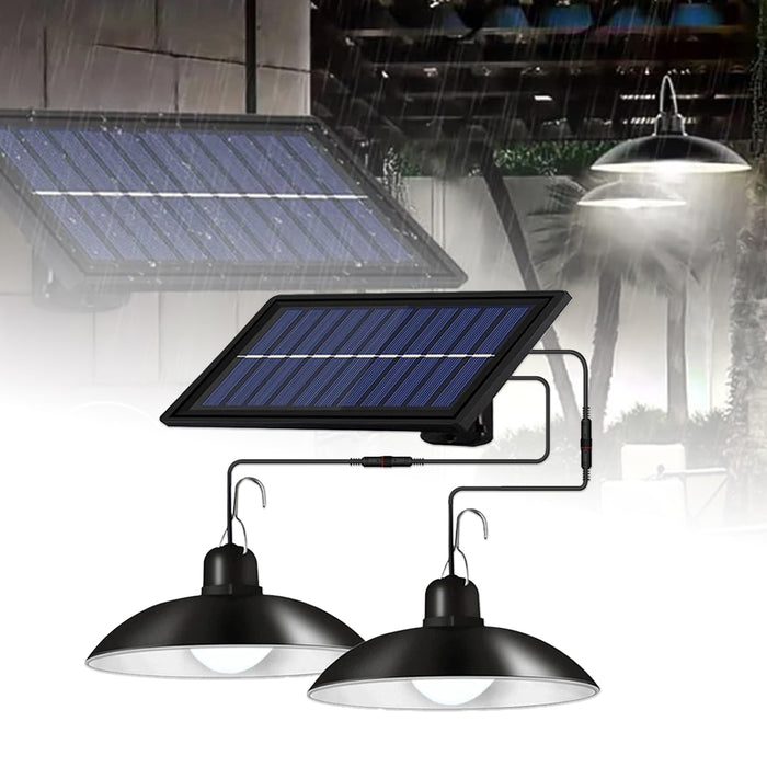 2 Head Solar Pendant Light