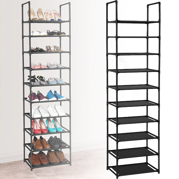 Tall Shoe Rack Storage - 10 Tier