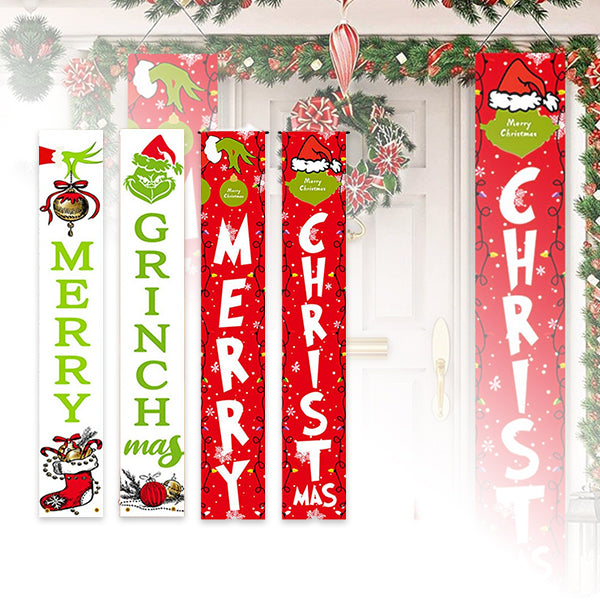 Grinch Inspired Christmas Door Banner