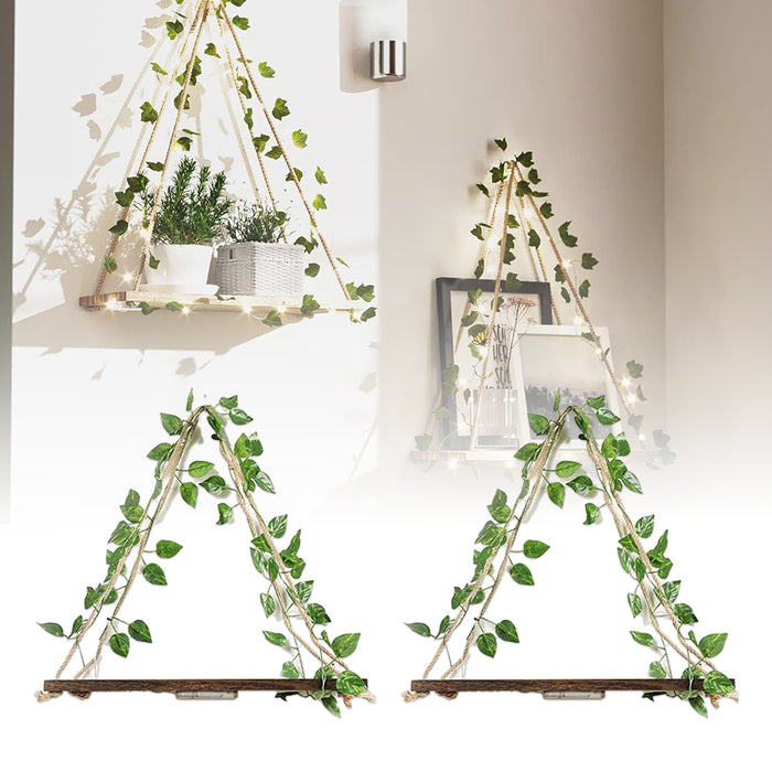 Artificial Ivy LED Strip Wall Hanging Shelves