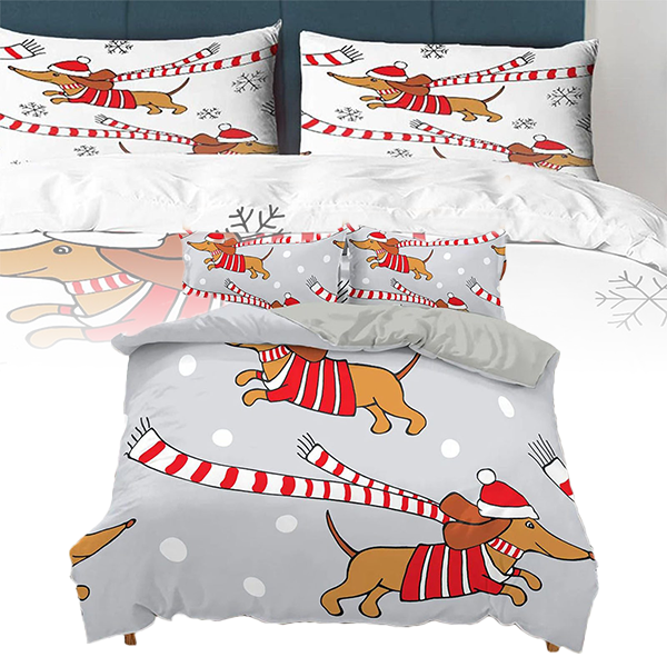 Dachshund Puppy Duvet Cover Set