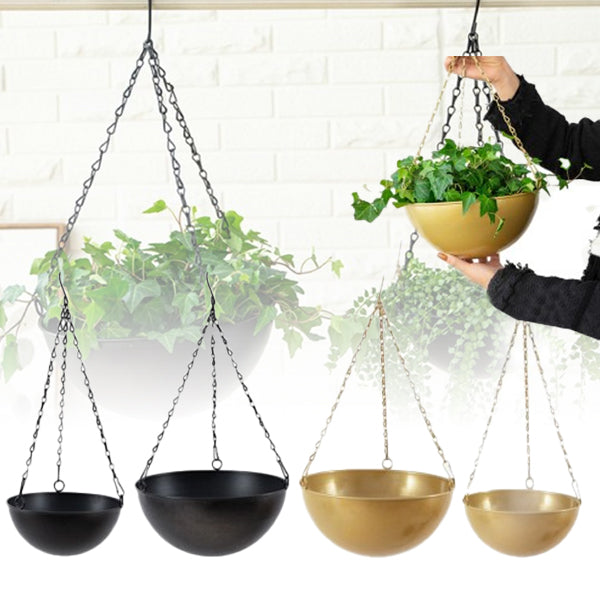 Iron Hanging Flower Pots - 2 Set