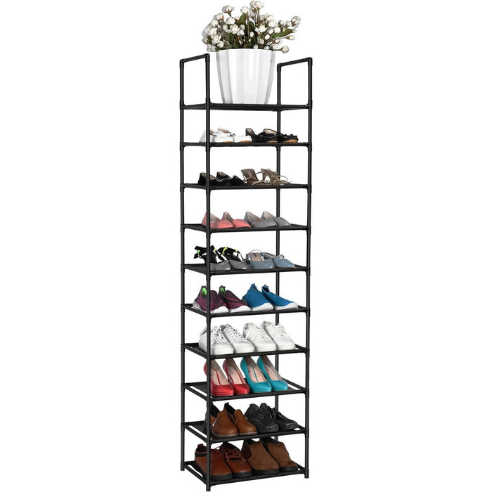 Tall Shoe Rack Storage - 10 Tier