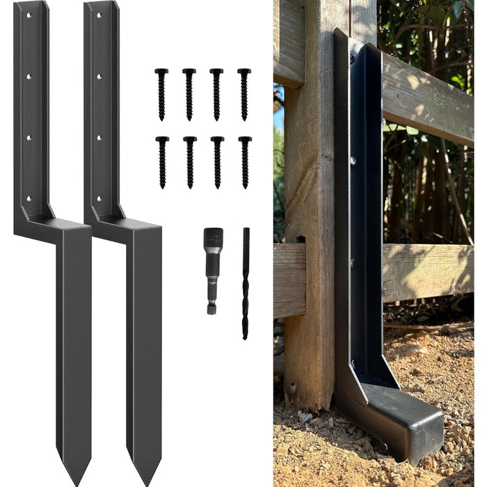 Fence Post Repair Anchor Ground Spike - 2Pcs