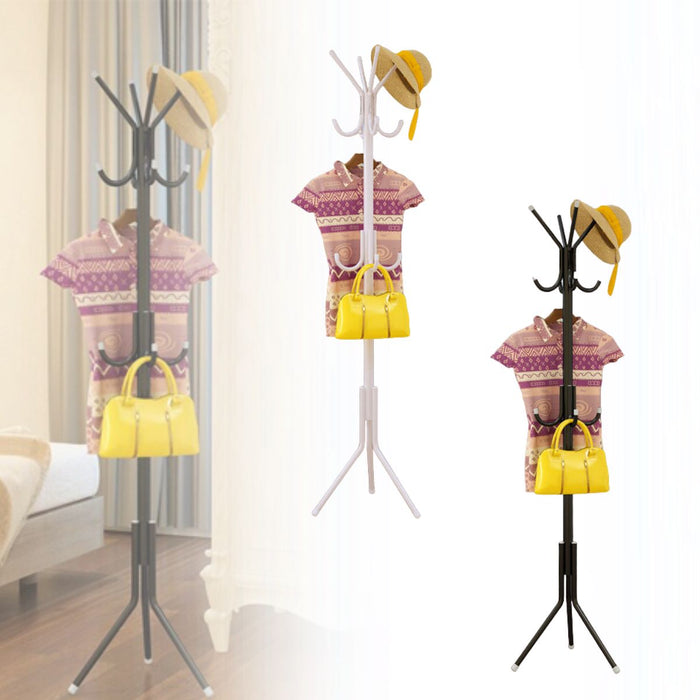 Metal 12 Hook Hat & Coat Stand