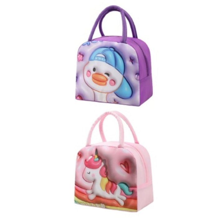 Kids Cute 3D Cartoon Insulated Lunch Bag