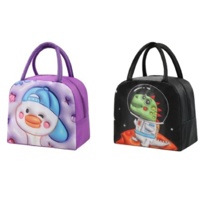 Kids Cute 3D Cartoon Insulated Lunch Bag