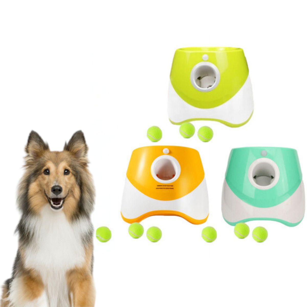 Automatic Dog Ball Launcher with 3 Balls Off The Back