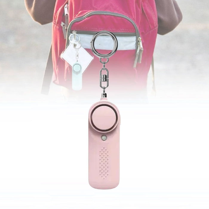 Personal 130dB Alarm Self Defense Keychain -Pink