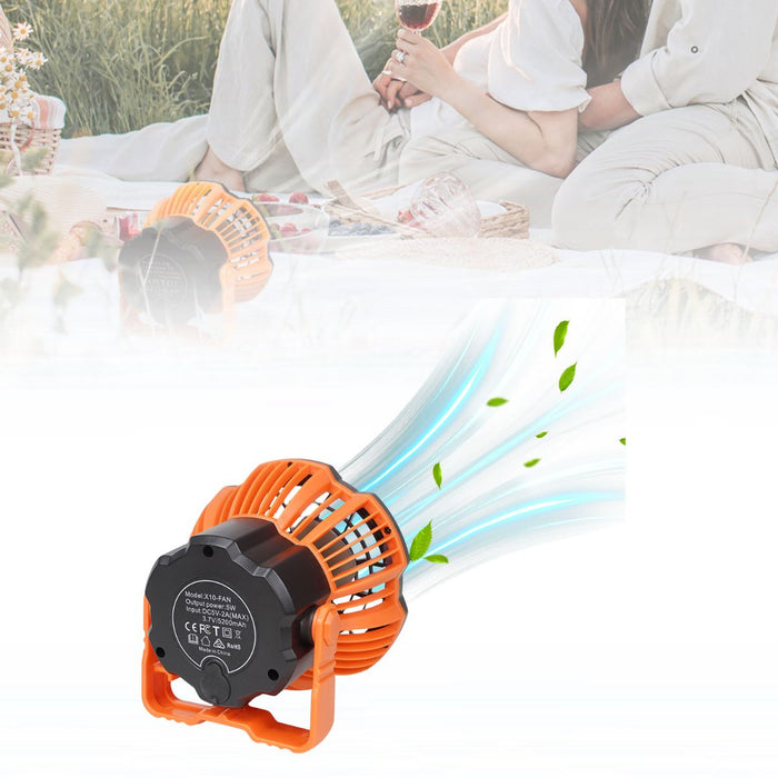 Portable Remote Control Camping Fan with Light - USB Rechargeable