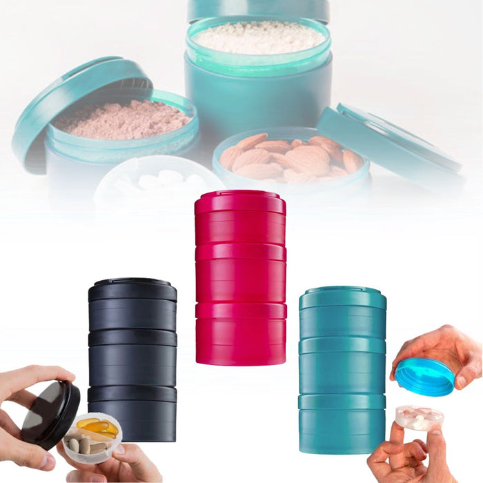 Twist And Lock Protein Pill Supplements Storage