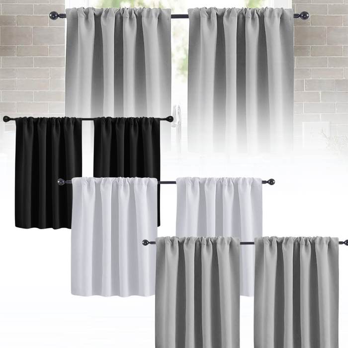 2 Panels Short Window Curtains Shades