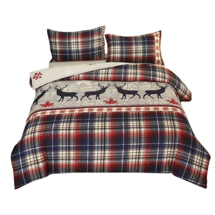 Christmas Pattern Quilt Duvet Cover Set