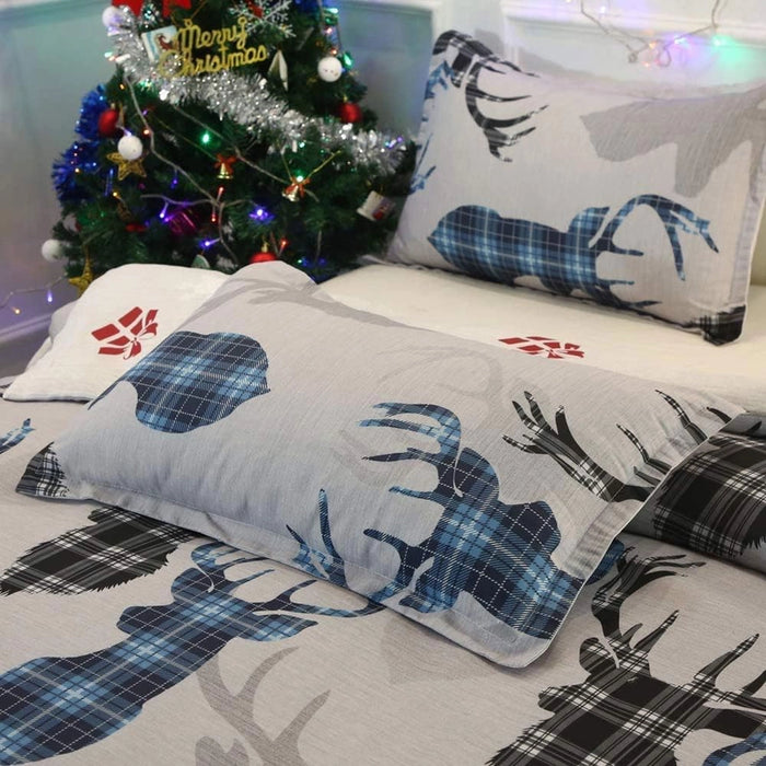 Christmas Pattern Quilt Duvet Cover Set