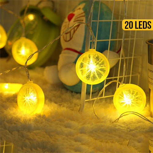 20 Led Battery Powered String Light Lemon