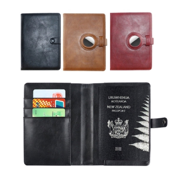 Travel Passport Holder with Protective Case for AirTag