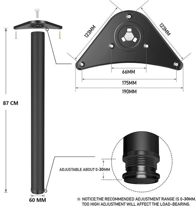 Adjustable Office Table Furniture Metal Desk Legs 110cm