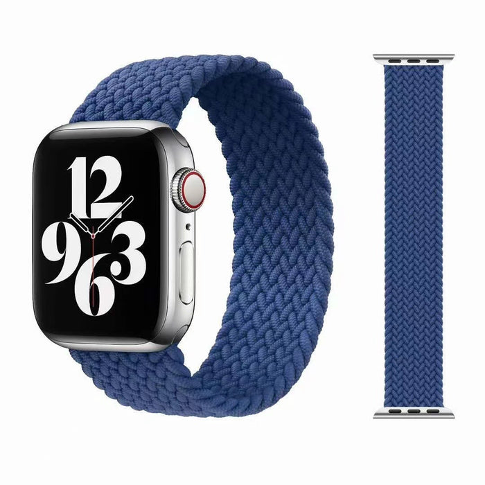 Blue Stretchable Nylon Solo Loop Band for Apple Watch 38-41mm