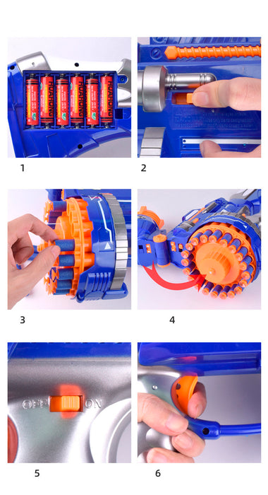 Automatic Foam Bullet Toy Machine Gun