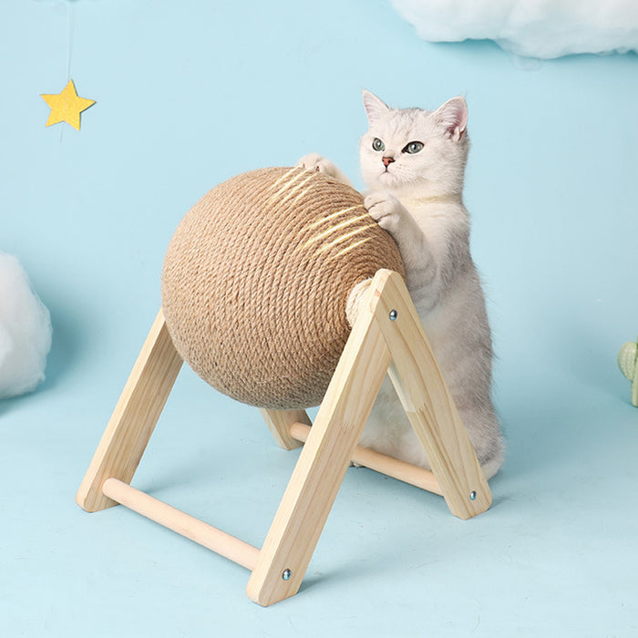 Cat Wooden Scratching Ball