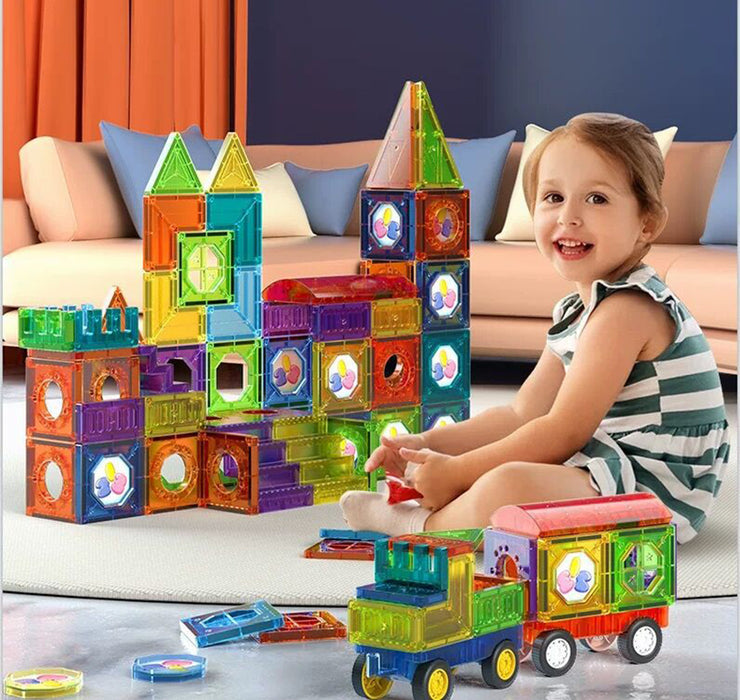 Color Window Magnetic Building Block Puzzle Toys 149 Pcs