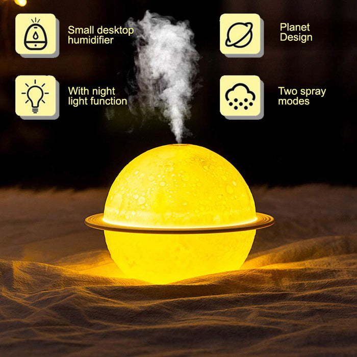 USB 3D Printed Planet Night Lamp and Humidifier- USB Powered