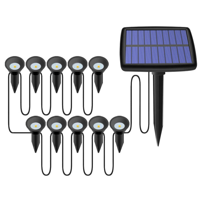 10 pcs Solar Powered Outdoor Spot Light Landscape Light Lamp