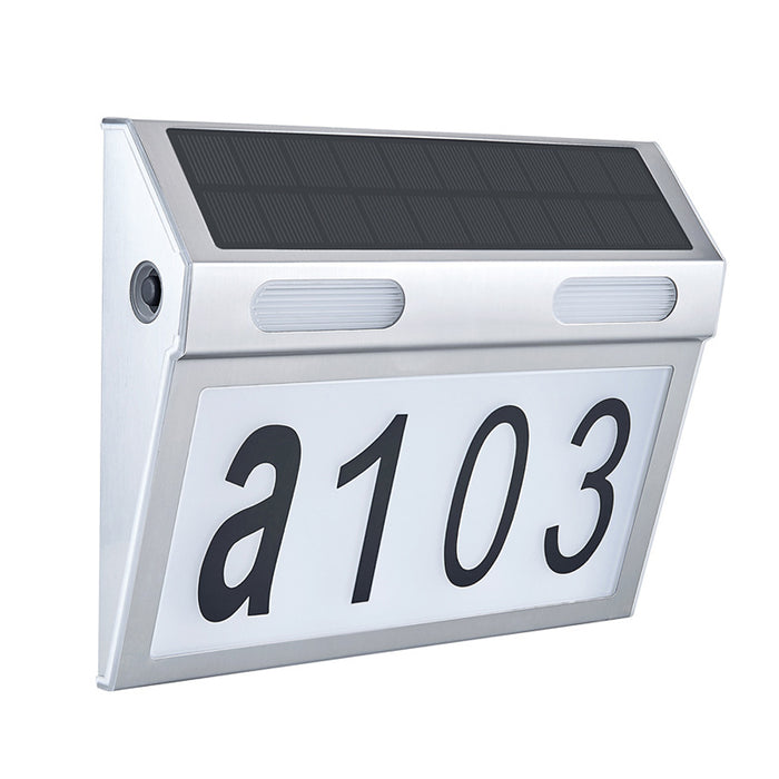 Solar Powered Motion Sensor LED Home Number Outdoor Indicator